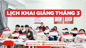 lịch khai giảng tháng 3