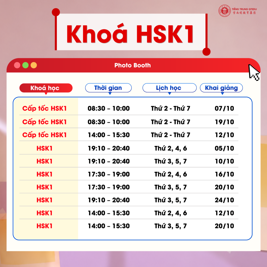 Tiếng Trung HSK1